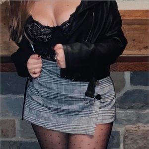 Plaid Buttoned Skort